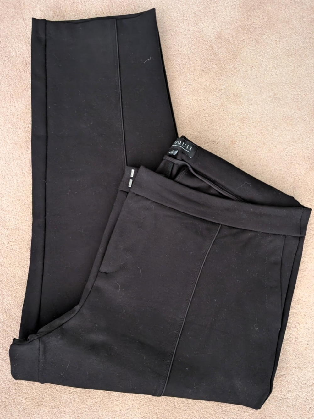 Eloquii Black Stretch Knit Trousers